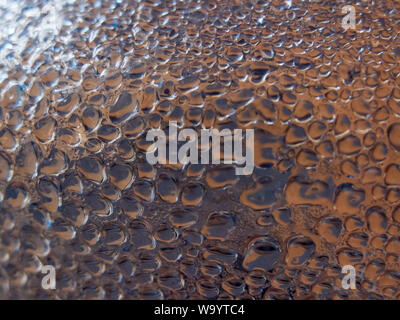 A lot of water drops inside plastic bottle. Stock Photo