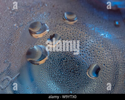 A lot of water drops inside plastic bottle. Stock Photo