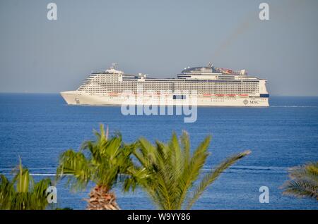 MSC fantasia cruise ship off malta Stock Photo