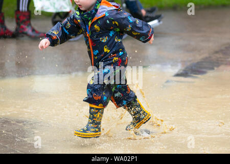 Southport, Merseyside. UK Weather. 16th August, 2019. Washout anticipated as heavy rain deluges the Southport Flower Show. Heavy Rain persisting in the morning. Rather windy throughout the day as attendances are affected by the adverse weather. Credit: MediaWorldImages/Alamy Live News Stock Photo