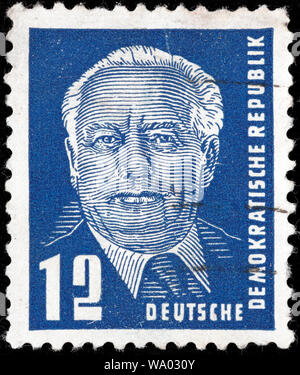 Wilhelm Pieck, President of East Germany, German Democratic Republic (1949-1960), postage stamp, Germany, 1952 Stock Photo