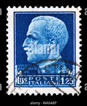 King Victor Emmanuel III (1900-1946), postage stamp, Italy, 1929 Stock Photo