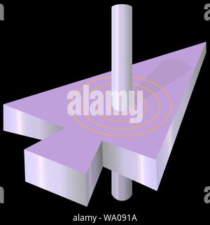 abstract 3D logo of the direction of movement forward and up Stock Vector