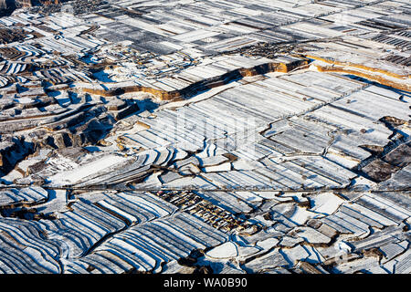 Aerial outside taiyuan in Shanxi Province Stock Photo