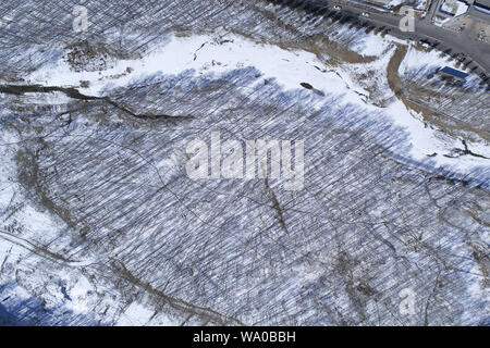 Aerial wutai mountain in shanxi Stock Photo