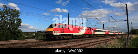 91 class  LNER train, London and North Eastern Railway, East Coast Main Line Railway, Grantham, Lincolnshire, England, UK Stock Photo