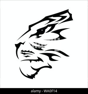 vector illustration of a tiger for tattoo designs and other designs Stock  Vector Image  Art  Alamy