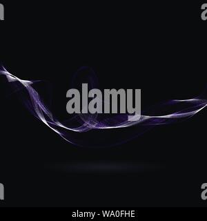 Abstract wait waves on black background Stock Vector