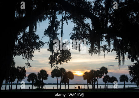 Sunset on Jekyll Island, Georgia, United States Stock Photo