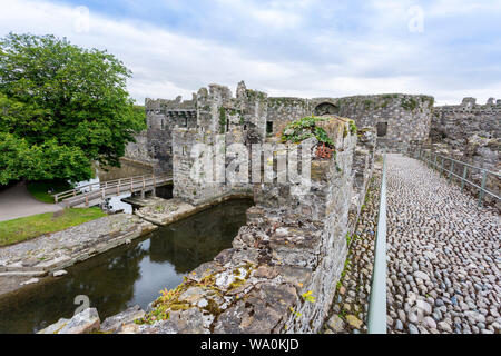 The impressive remains of the Castle Dock at the historic Beaumaris ...