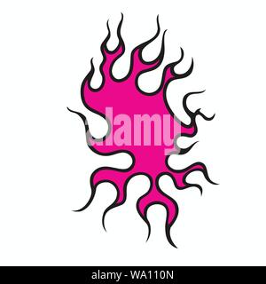 Vector illustration of fire tribal Stock Vector