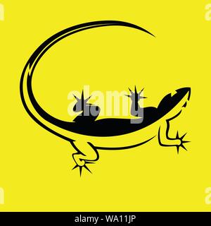 lizard vector illustration for tattoo designs and other designs Stock Vector