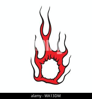 Vector illustration of fire tribal Stock Vector