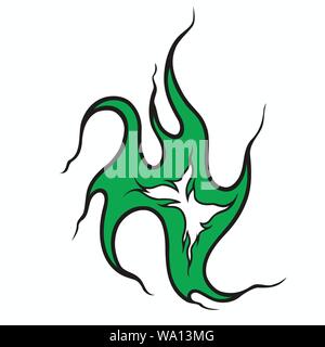 Vector illustration of fire tribal Stock Vector