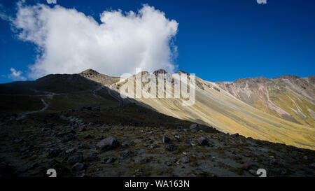 Colorful Mountains, half in the shadow, Nevado de Toluca, Mexico Stock Photo