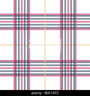 Plaid pattern seamless vector background in red and black. Tartan check plaid for modern everyday fabric design.EPS 10 Stock Vector
