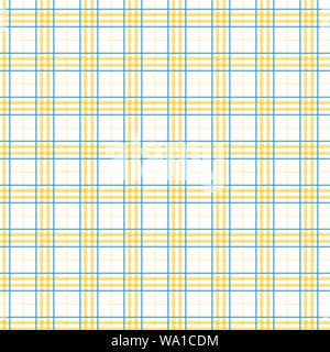Tartan seamless yellow and white pattern.Texture for plaid, tablecloths, clothes, shirts, dresses, paper, bedding, blankets, quilts and other textile Stock Vector