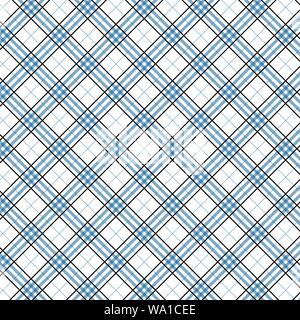 Tartan seamless blue and white pattern.Texture for plaid, tablecloths, clothes, shirts, dresses, paper, bedding, blankets, quilts and other textile pr Stock Vector