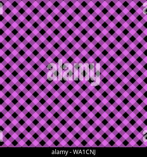 Gingham seamless violet and black pattern. Texture from squares for plaid, tablecloths, clothes, shirts, dresses, paper, bedding, blankets, quilts and Stock Vector