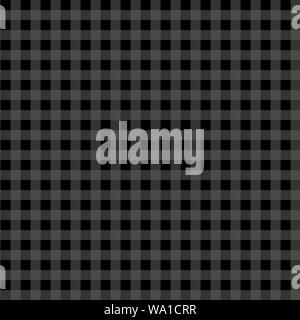 Gingham seamless black pattern. Texture from squares for plaid, tablecloths, clothes, shirts, dresses, paper, bedding, blankets, quilts and other text Stock Vector