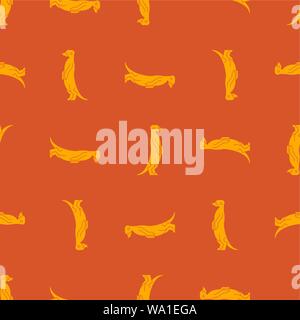 Meerkat pattern seamless. Small mongoose background. Baby cloth texture. vector ornament Stock Vector