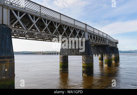 Tay Rail Bridge Dundee Tayside Scotland Stock Photo