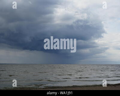 supercell tornado, dramatic scenery over the Baltic Sea Stock Photo