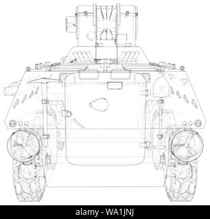 Military machine. EPS10 format. Vector created of 3d Stock Vector