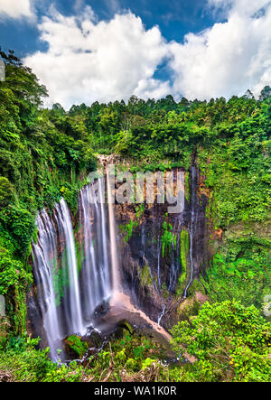 Tumpak Sewu Waterfalls in East Java, Indonesia Stock Photo