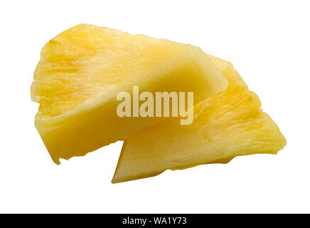 sliced pineapple fruit isolated on white background with clipping path, healthy fruit Stock Photo