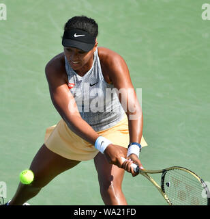 Mason, Ohio, USA. 16th Aug, 2023. Danielle Collins (USA) returns a shot ...