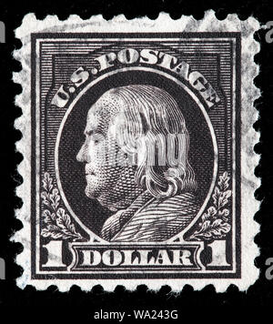 Benjamin Franklin (1706-1790), postage stamp, USA, 1916 Stock Photo