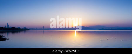 Shenzhen bay park sunrise Stock Photo