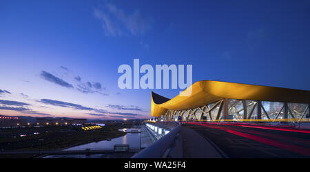 Yunnan kunming long water international airport at night Stock Photo