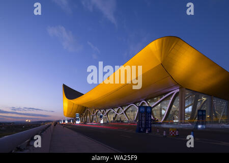 Yunnan kunming long water international airport at night Stock Photo