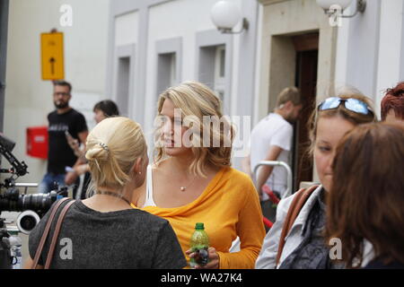 Fototermin am Set von "Der Landarzt", 17.08.2010, Caroline Scholze Stock Photo - Alamy