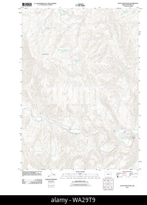 USGS Topo Map Oregon South Mountain 20110819 TM Restoration Stock Photo