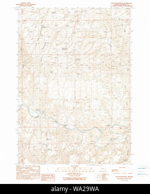 USGS Topo Map Oregon South Mountain 281571 1990 24000 Restoration Stock Photo