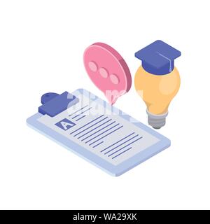 set of icons with curriculum vitae on white background Stock Vector