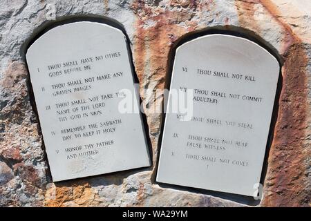 The Ten Commandments Carved In Stone In Cebuano Language, Baclayon ...