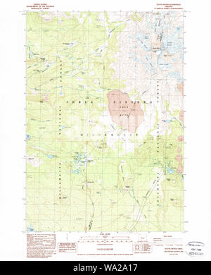 USGS Topo Map Oregon South Sister 281573 1988 24000 Restoration Stock Photo