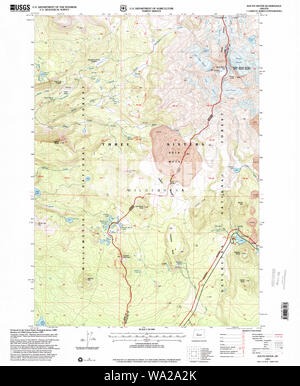 USGS Topo Map Oregon South Sister 281574 1997 24000 Restoration Stock Photo