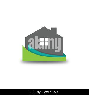 Real Estate vector logo design template. House abstract icon. Realty logo design vector concept and idea Stock Vector