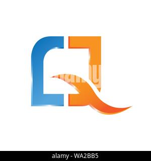 Q letter logo design vector illustration template, Technology logo vector, creative Letter Q letter logo Stock Vector