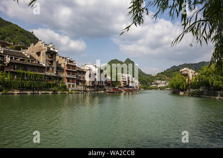 Town of the ancient city of qiandongnan from guizhou, China Stock Photo