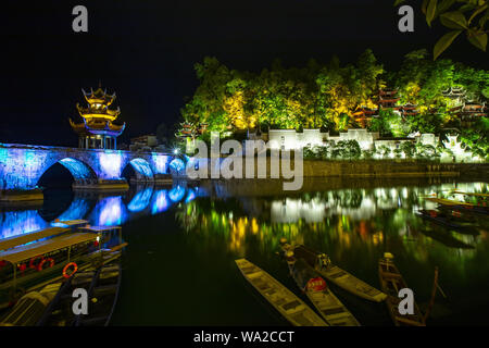 Town of the ancient city of qiandongnan from guizhou, China Stock Photo