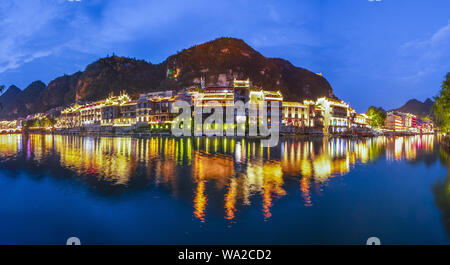 Town of the ancient city of qiandongnan from guizhou, China Stock Photo