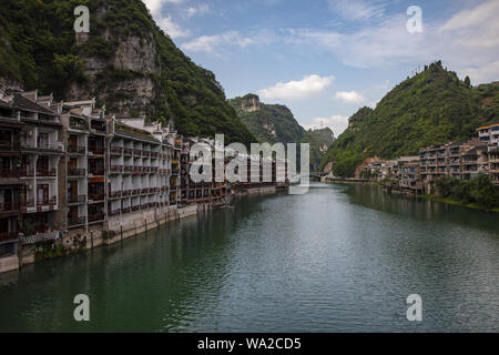 Town of the ancient city of qiandongnan from guizhou, China Stock Photo