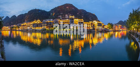 Town of the ancient city of qiandongnan from guizhou, China Stock Photo