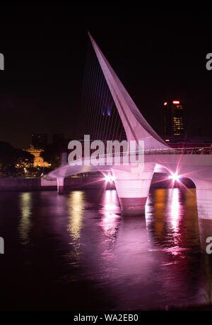 Puente de la Mujer, obra en Buenos Aires Stock Photo